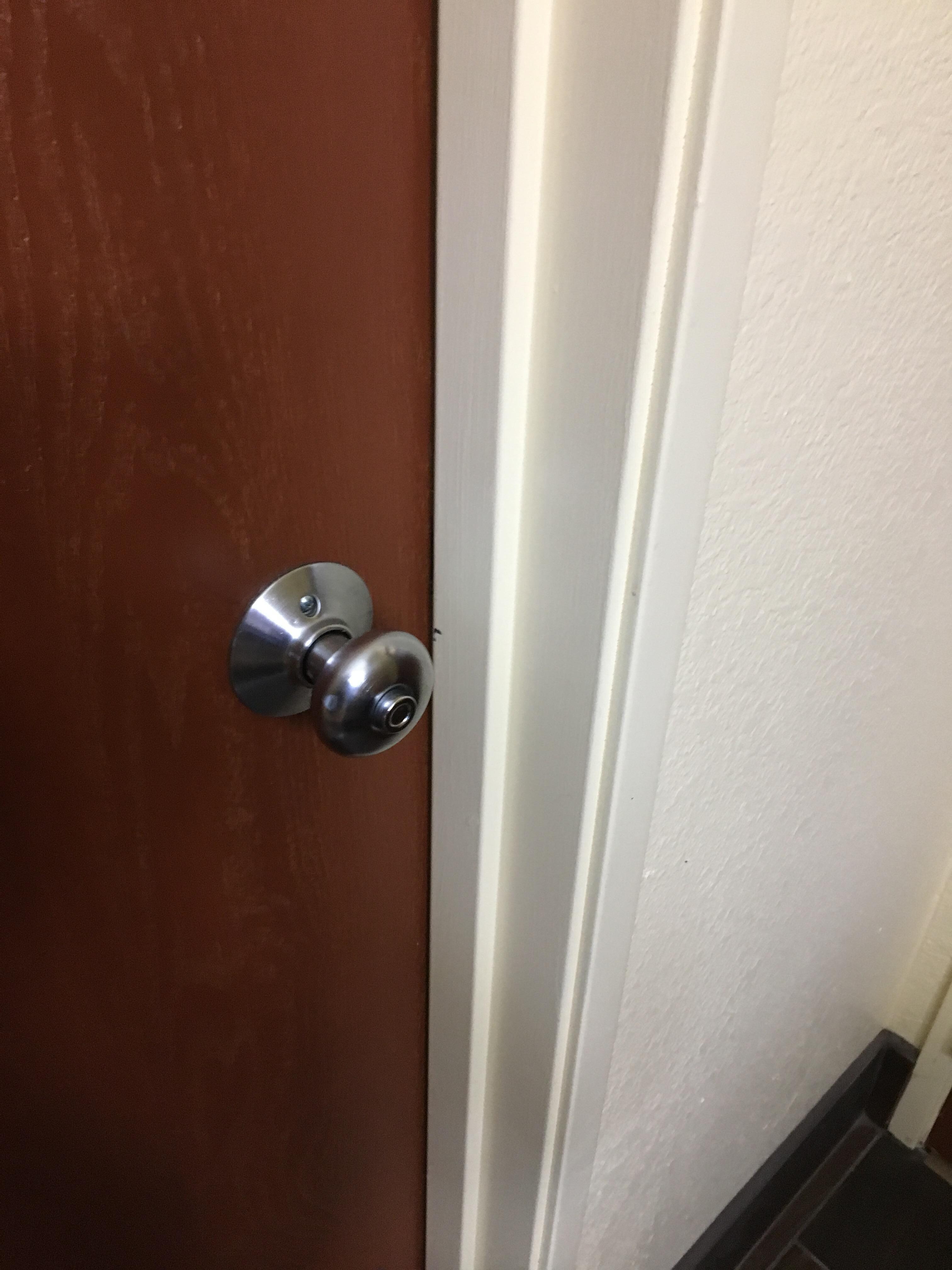 Lock on outside of door