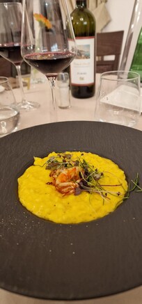 Risotto på restaurangen