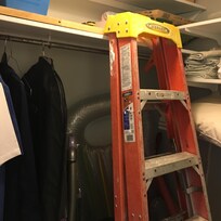 Closest where we hung our clothes