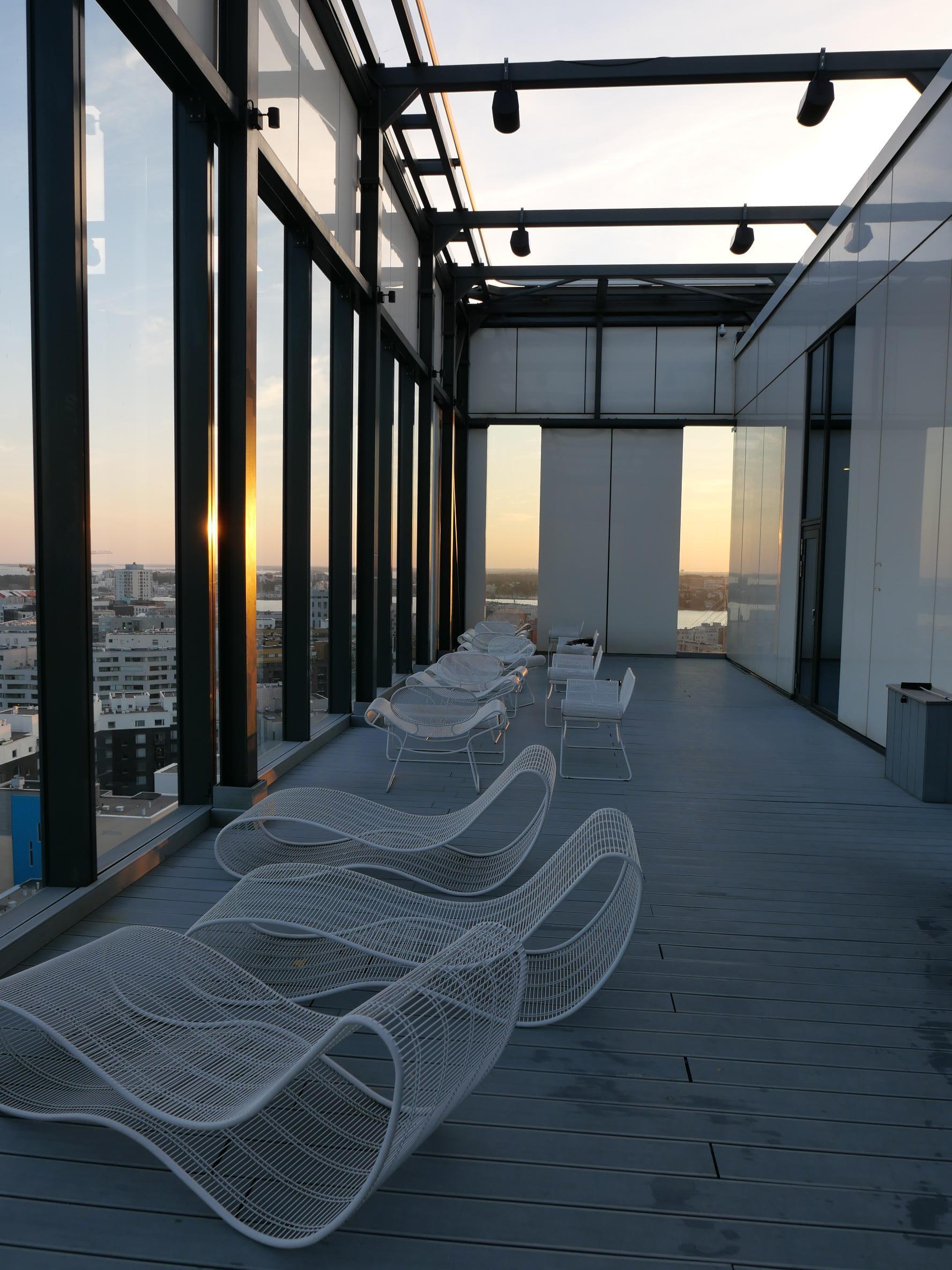 Roof terrace with a pool