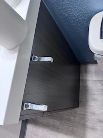 Toilet paper holder was broken/missing