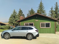 Parking next to cabin