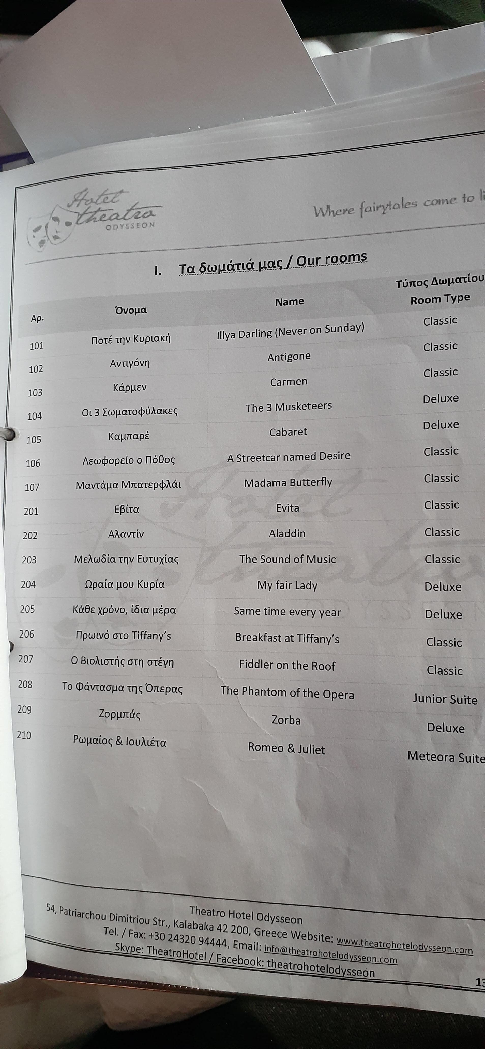 部屋のコンセプトとタイプ。リクエストを出すといいと思います。