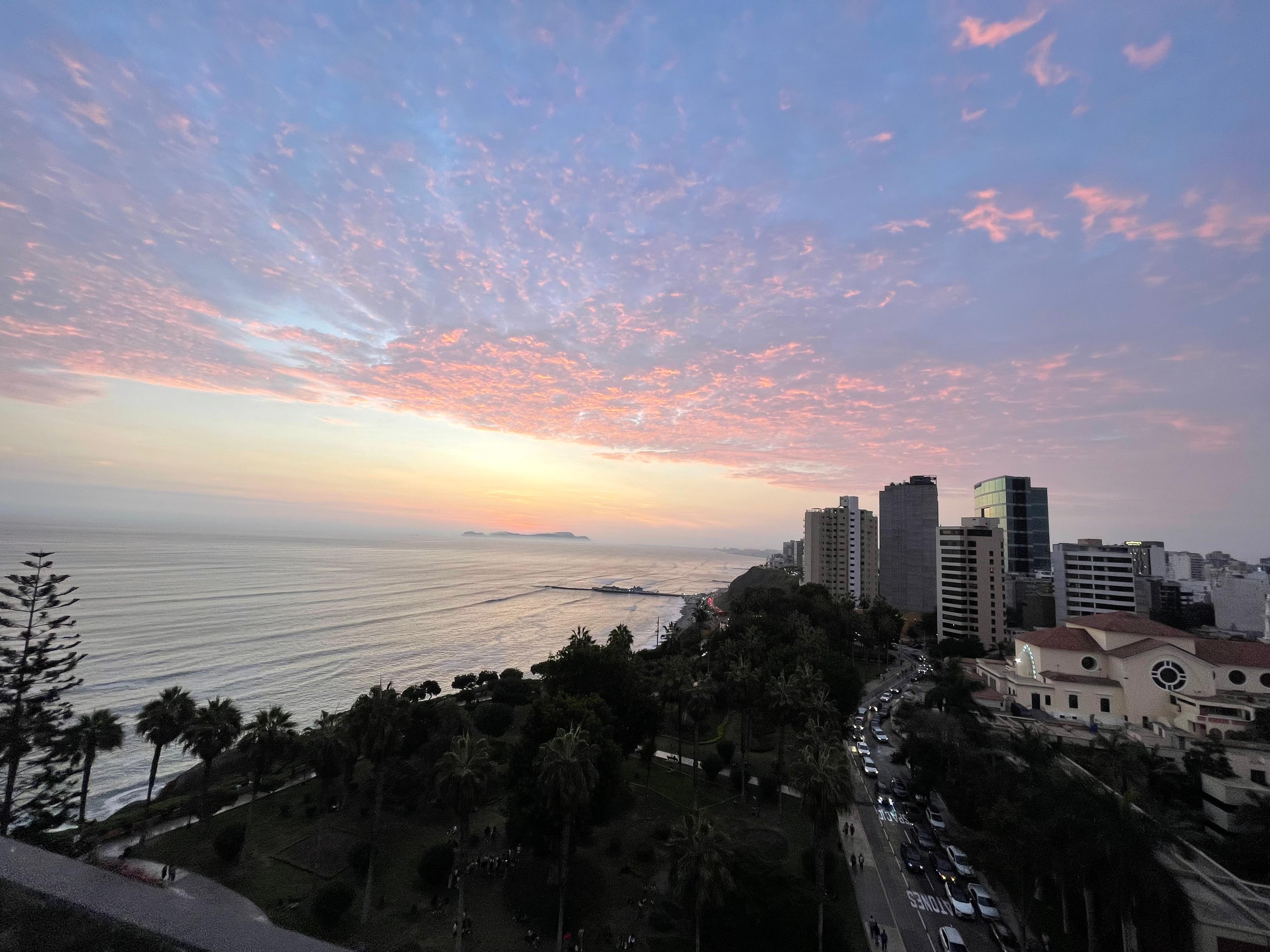 Sunset from the 10th floor lounge