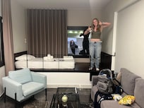Fun lofted bed area