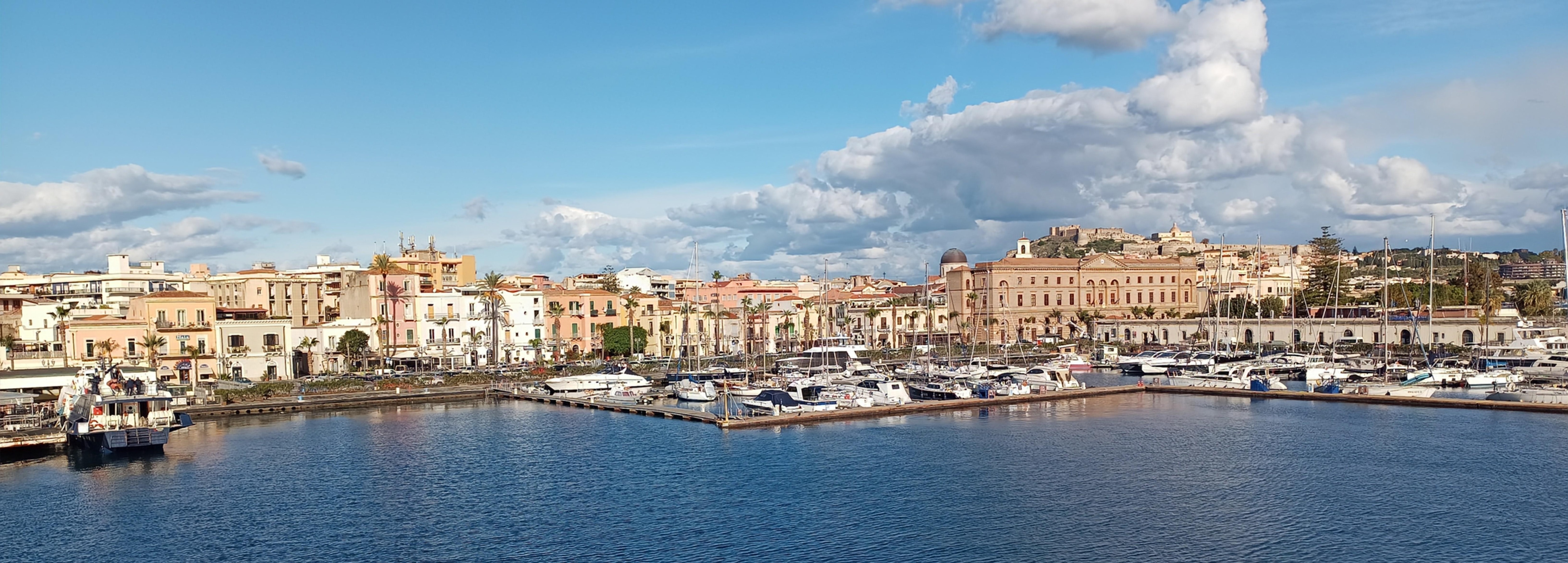 Port of Milazzo from ferry to Lipari.