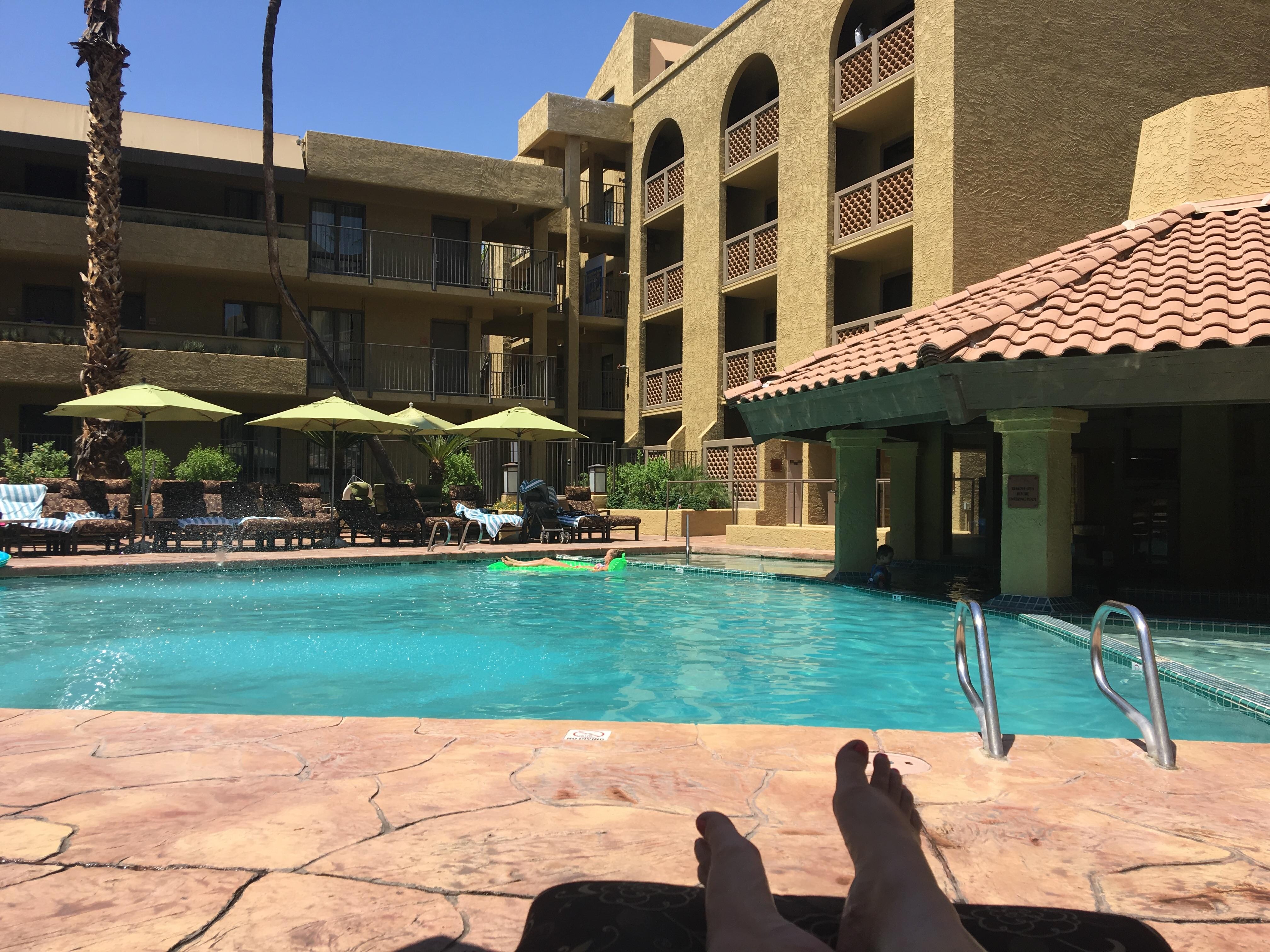 North pool. Nice and convenient. Swim up bar was open on the weekend. We would have liked more.