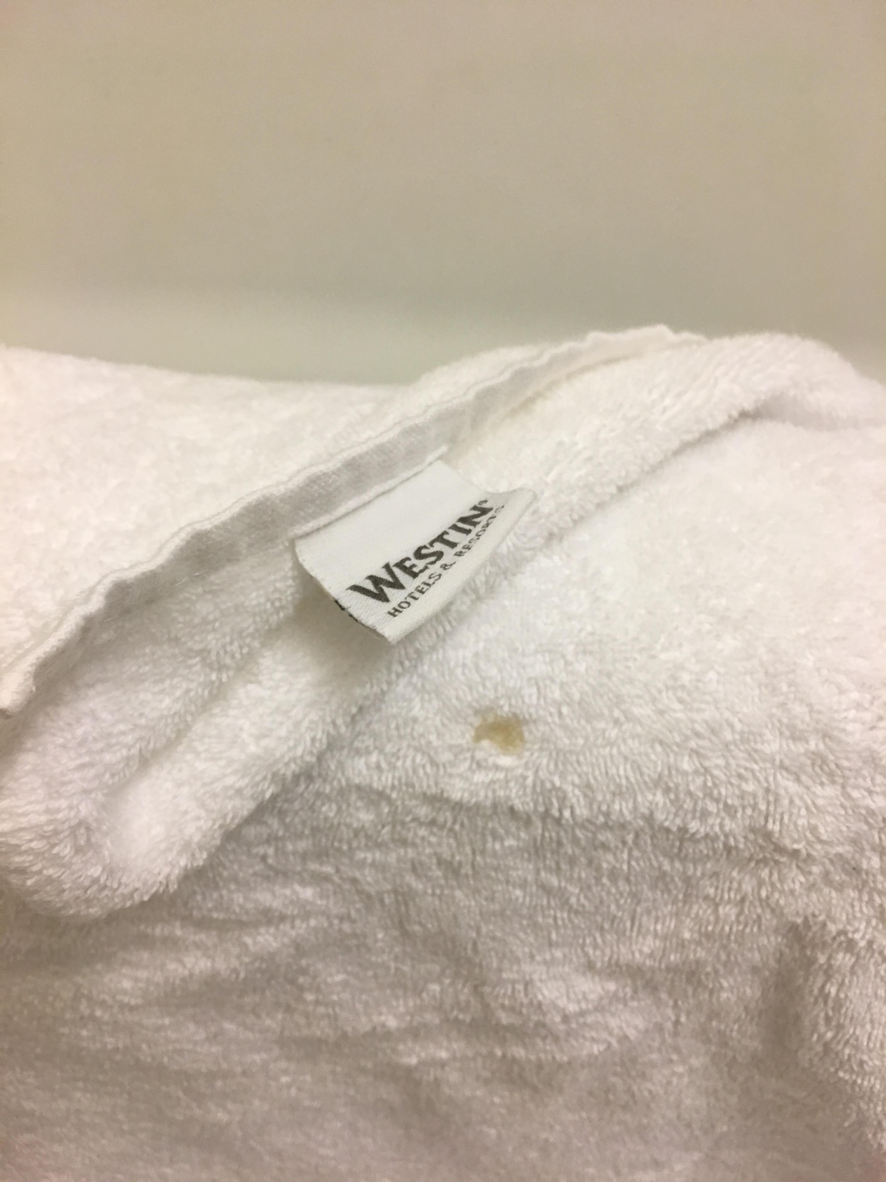 Luckily, I checked the towel before I used it...