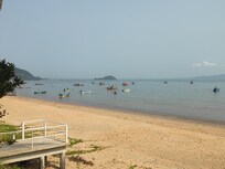 Beach in front of resort