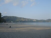 Patong beach a minute walk away.