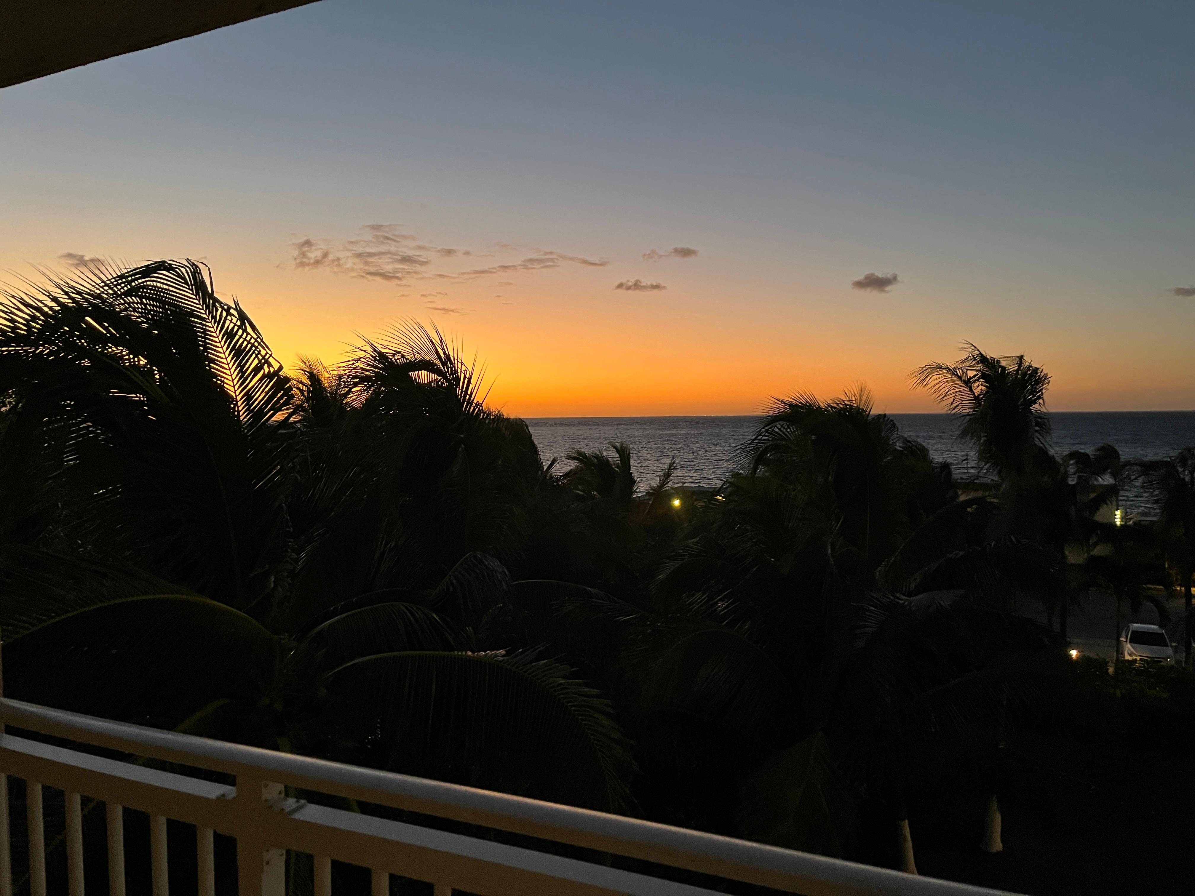 Sunset from our balcony