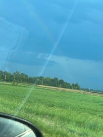 Rainbow we saw in a field on side of the hotel