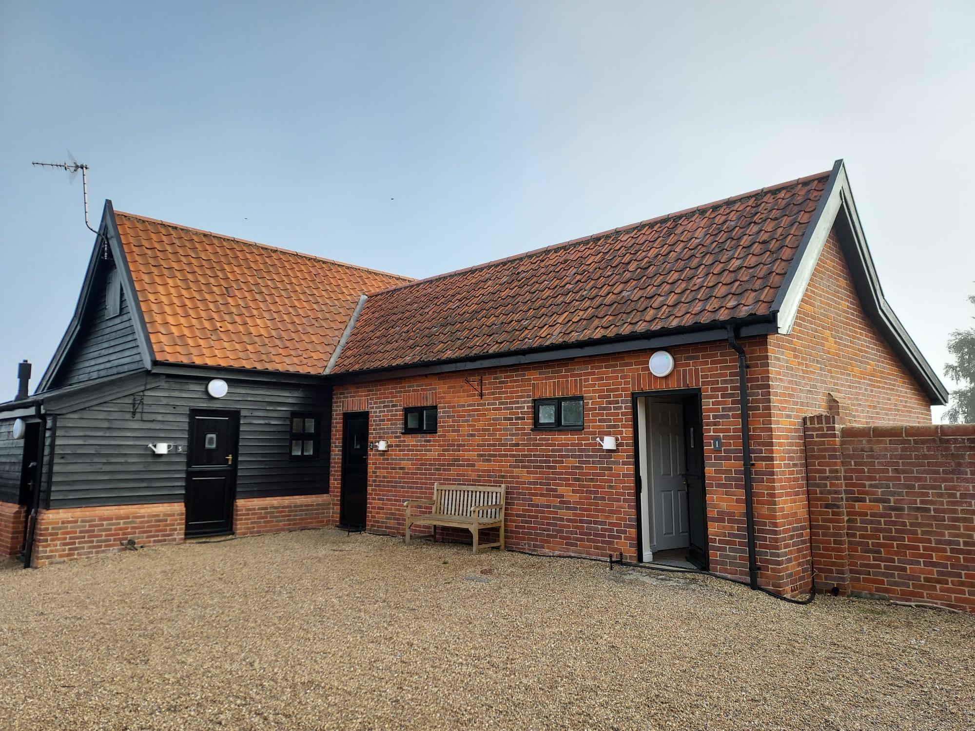 The accommodation block in converted stables.