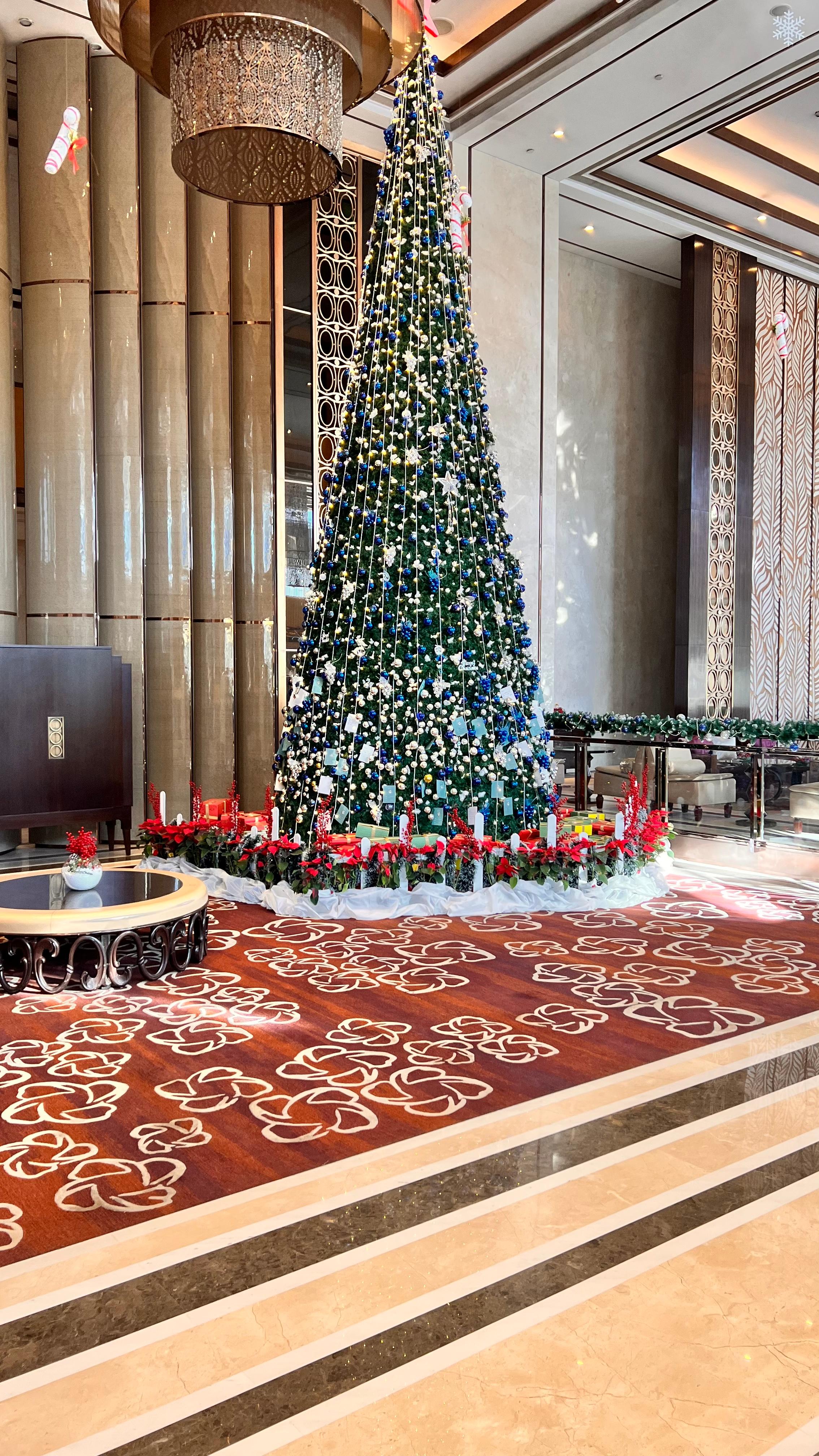 Lobby during Christmas