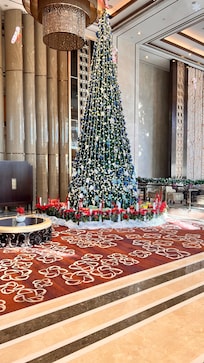 Lobby during Christmas