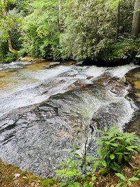 The falls are beautiful and the sound is so peaceful.