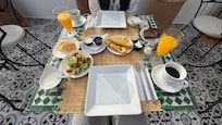 Frukost på takterrassen