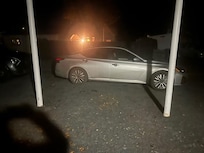 In the dark and at this angle I was literally only inches away from the cars bumper. We had to walk in front of his car to get to our room.