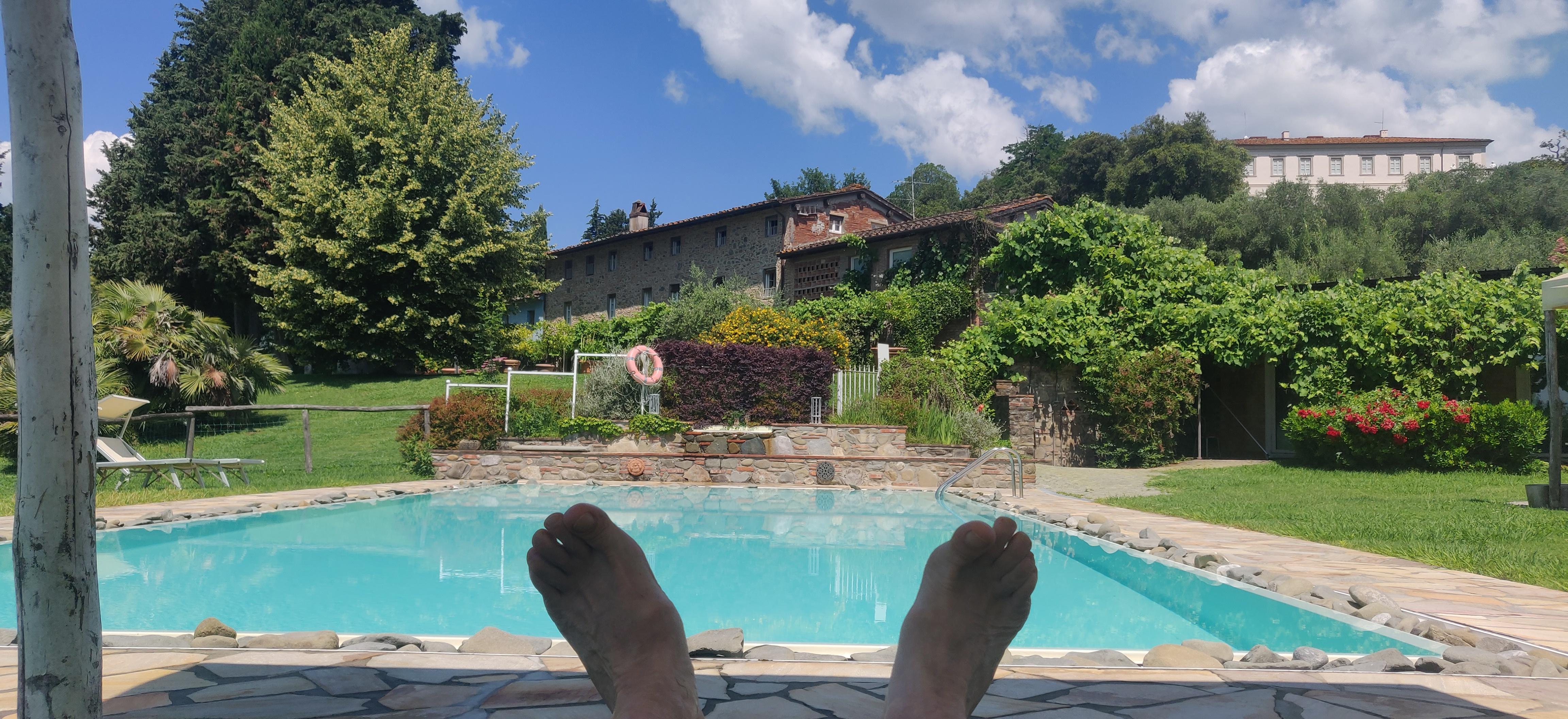 Relaxing by the pool!