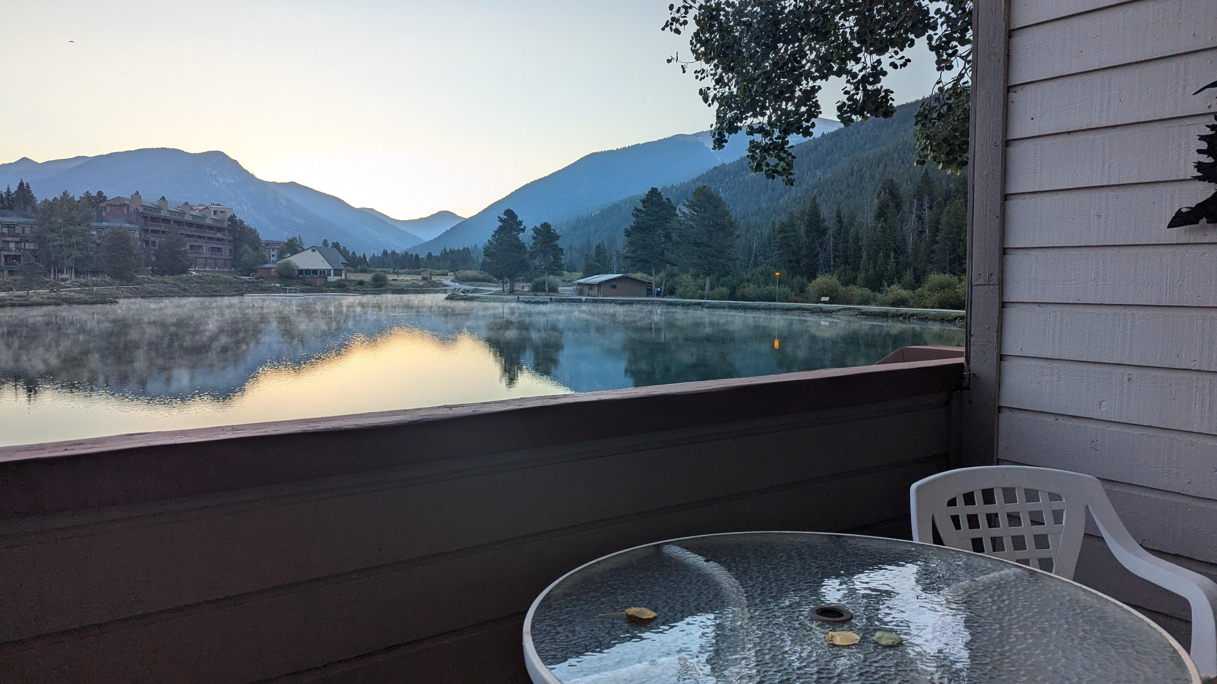 Morning view at 6:30 AM in mid-Sept. 