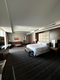 Bedroom is spacious.