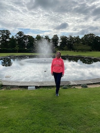 The fountain at the front