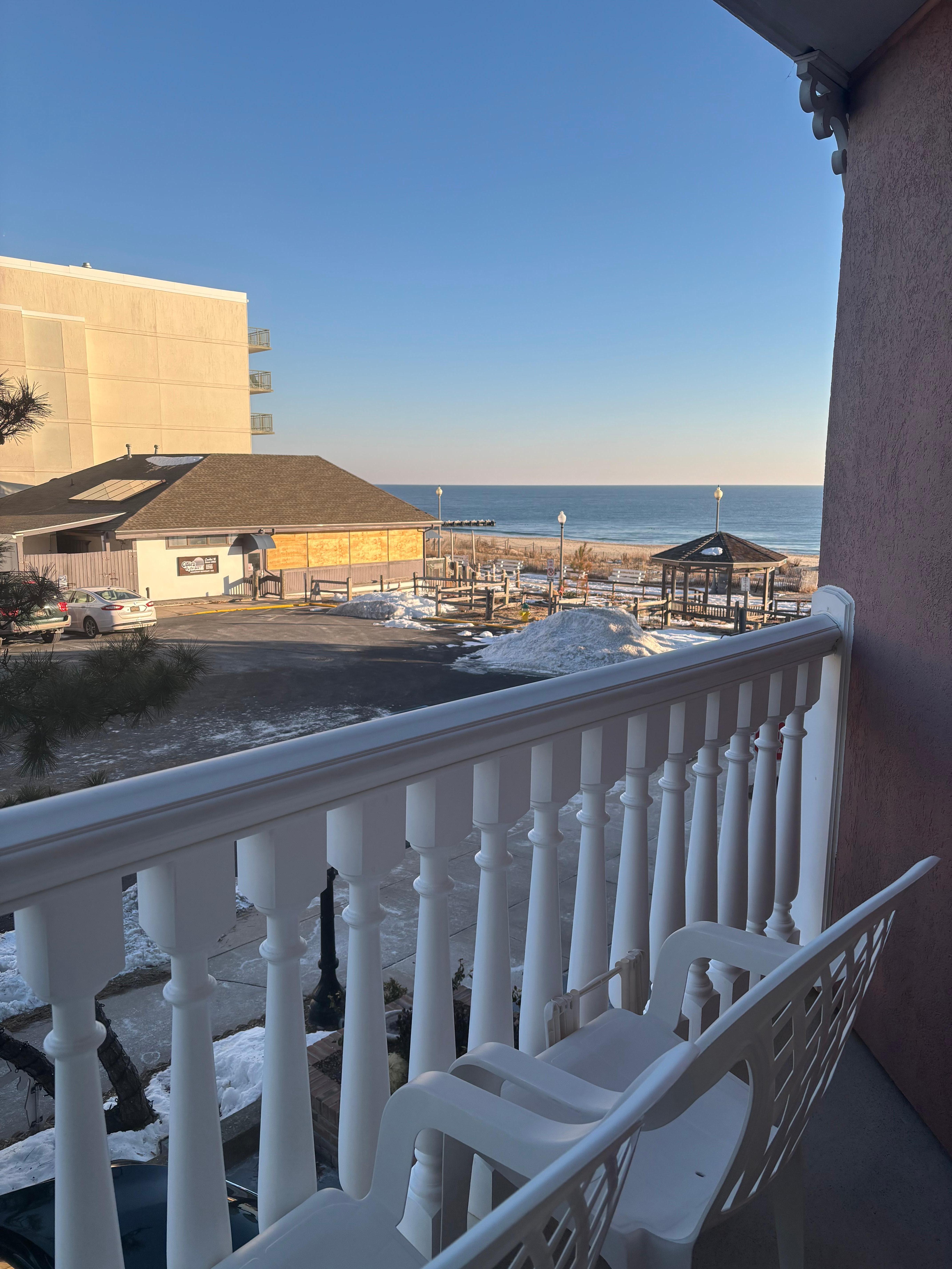 Ocean/boardwalk view