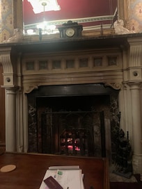 Log fire very cosy