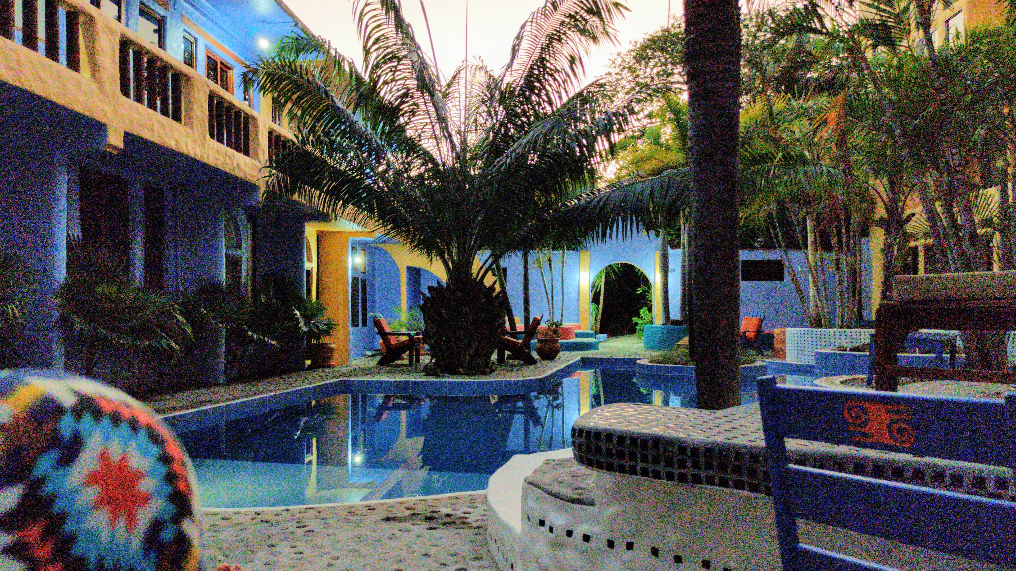 Courtyard pool area