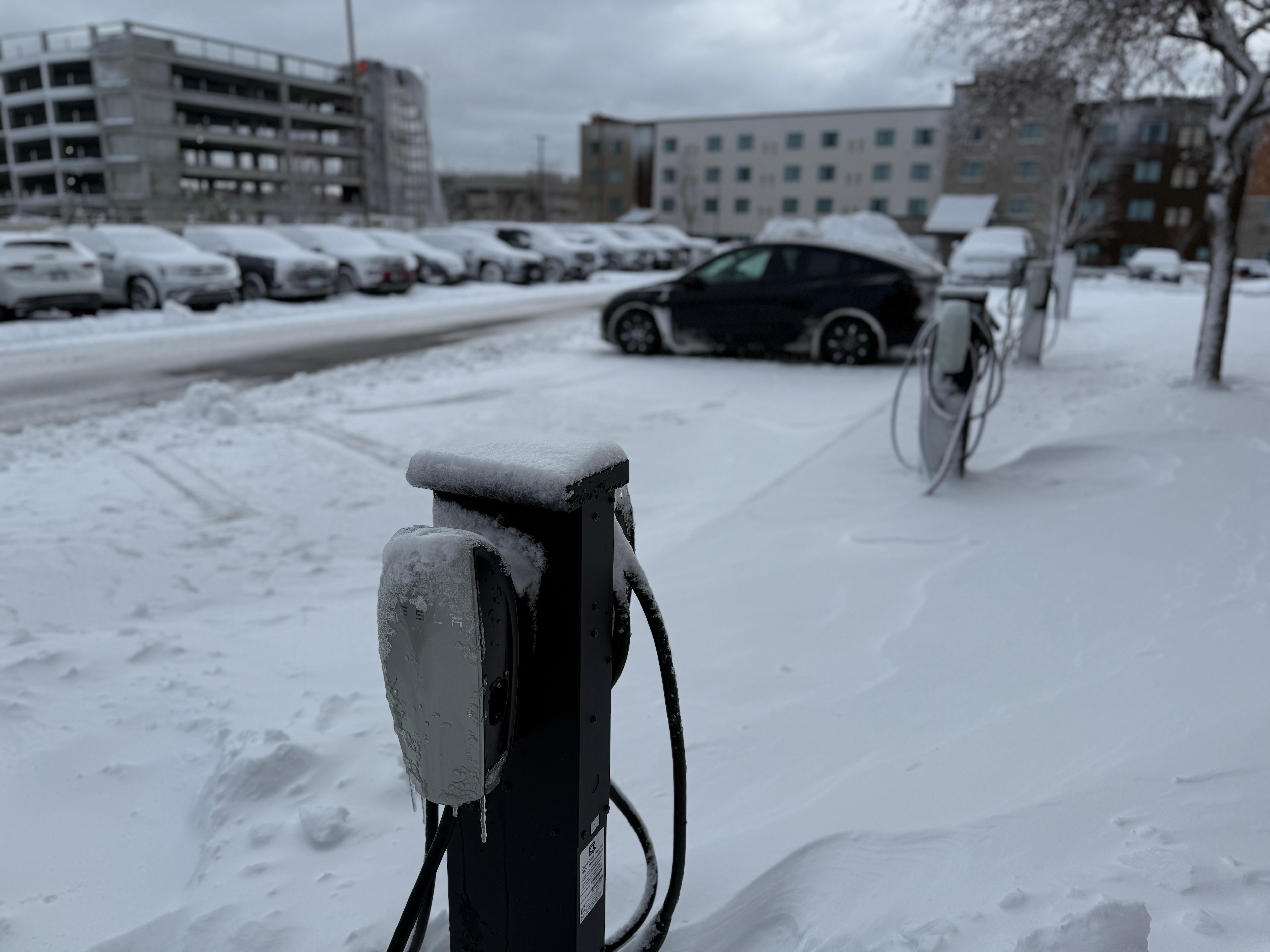 Very nice EV overnight parking. 