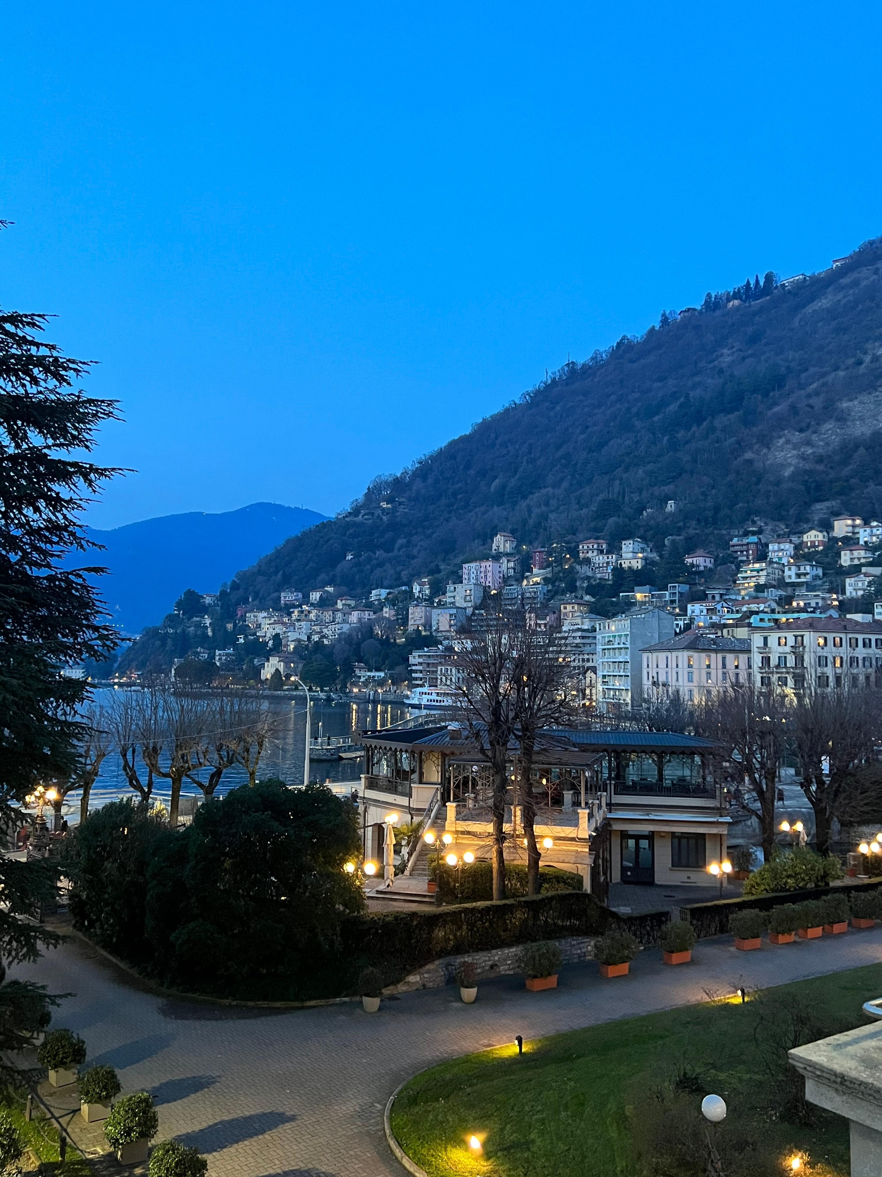 Looking out our window at lake Como 