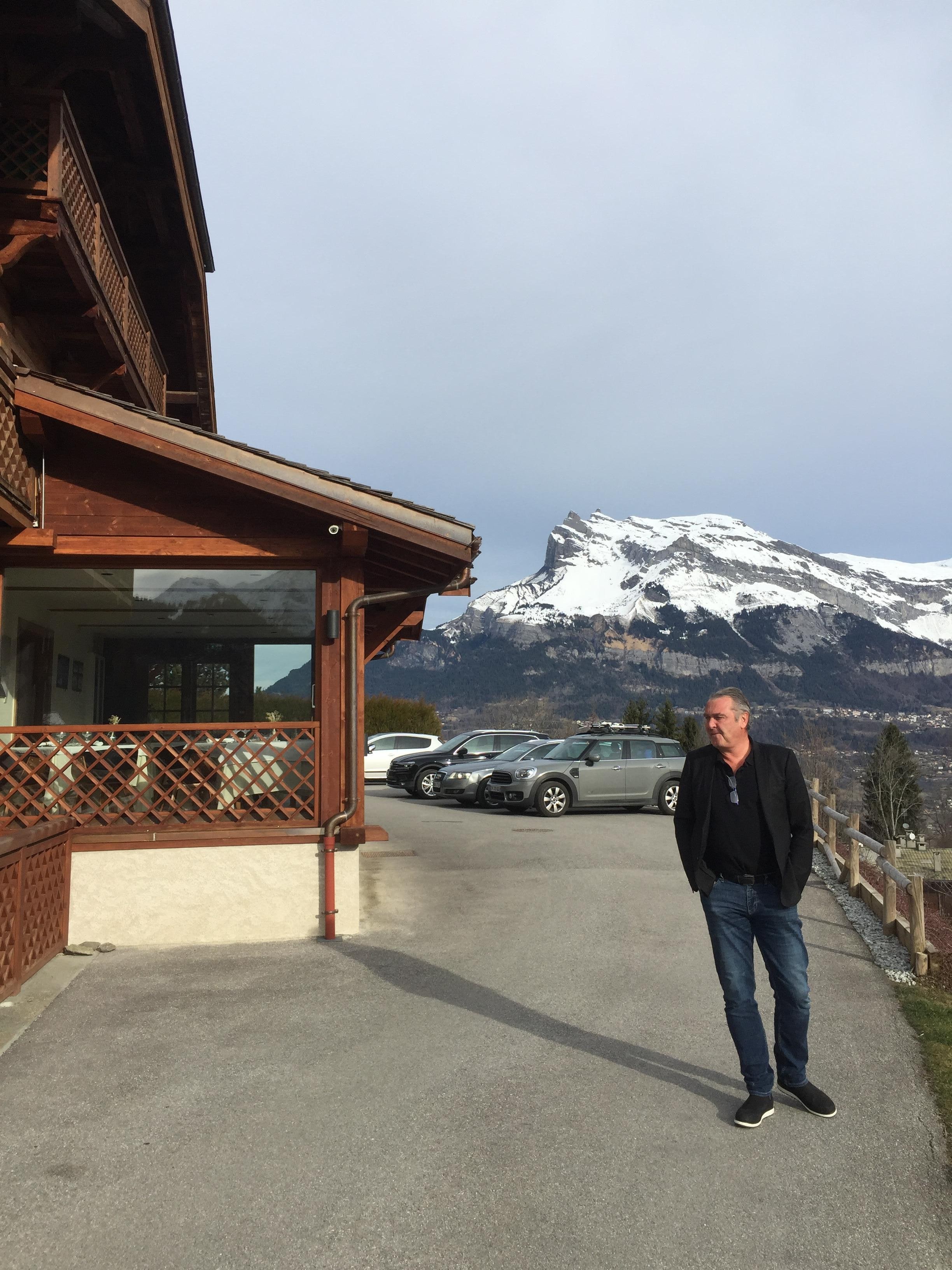My husbond outside La Ferme De Cupelin😉