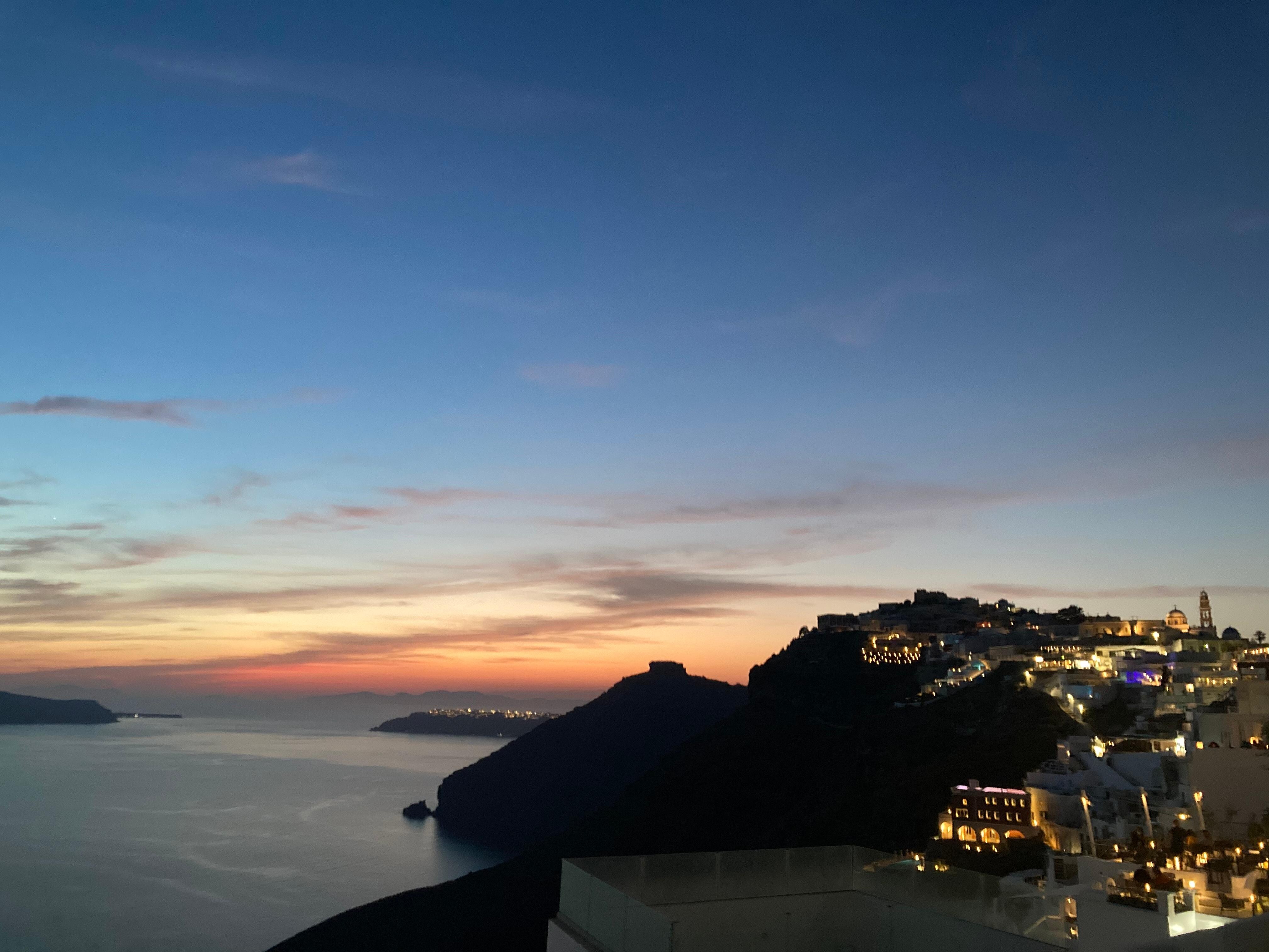 View from the suite, sunset