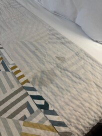 Stains on the bed cover