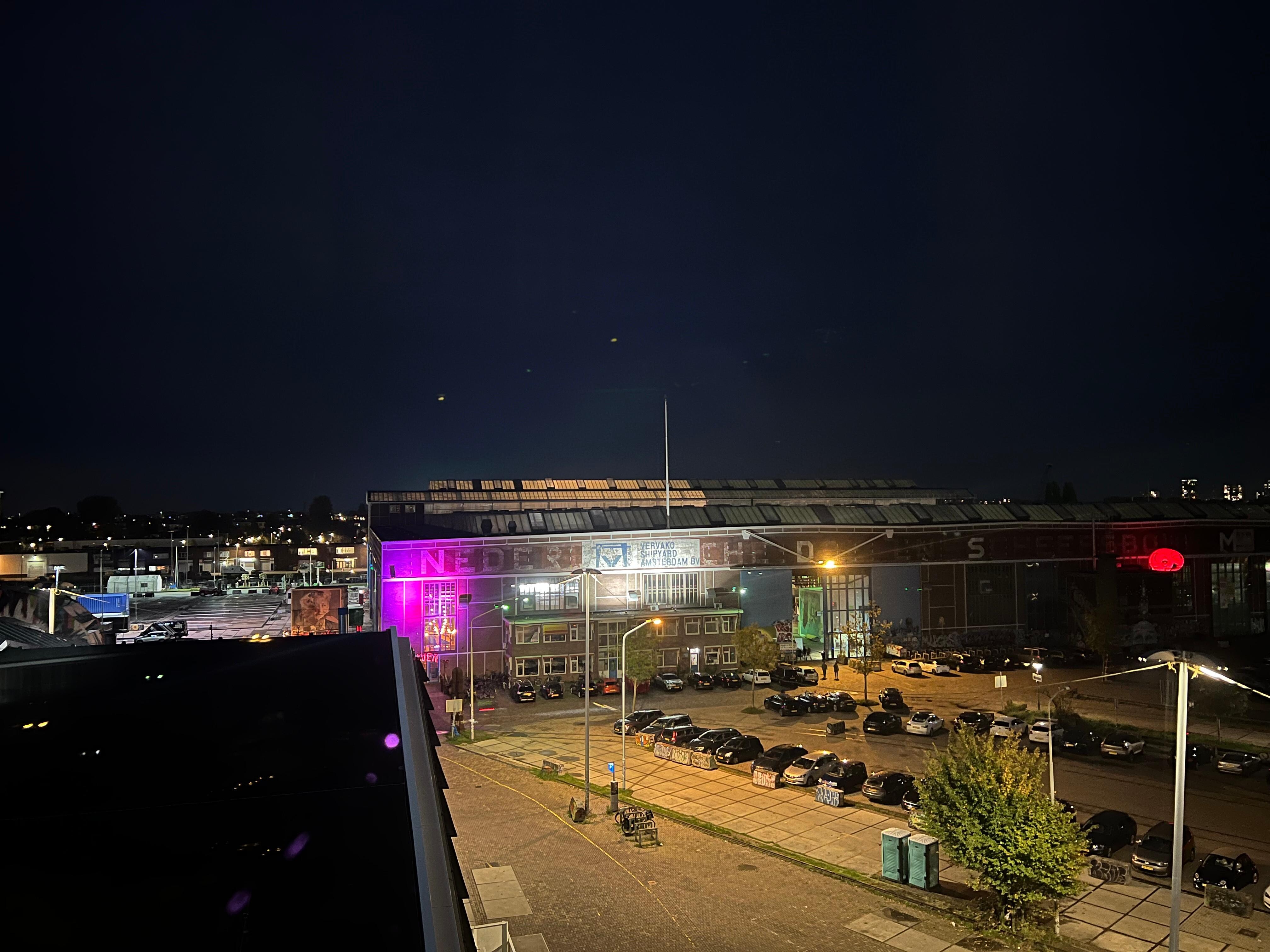 View from room at night 