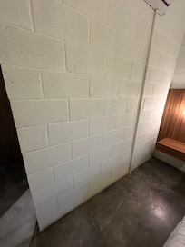 Painted brick walls