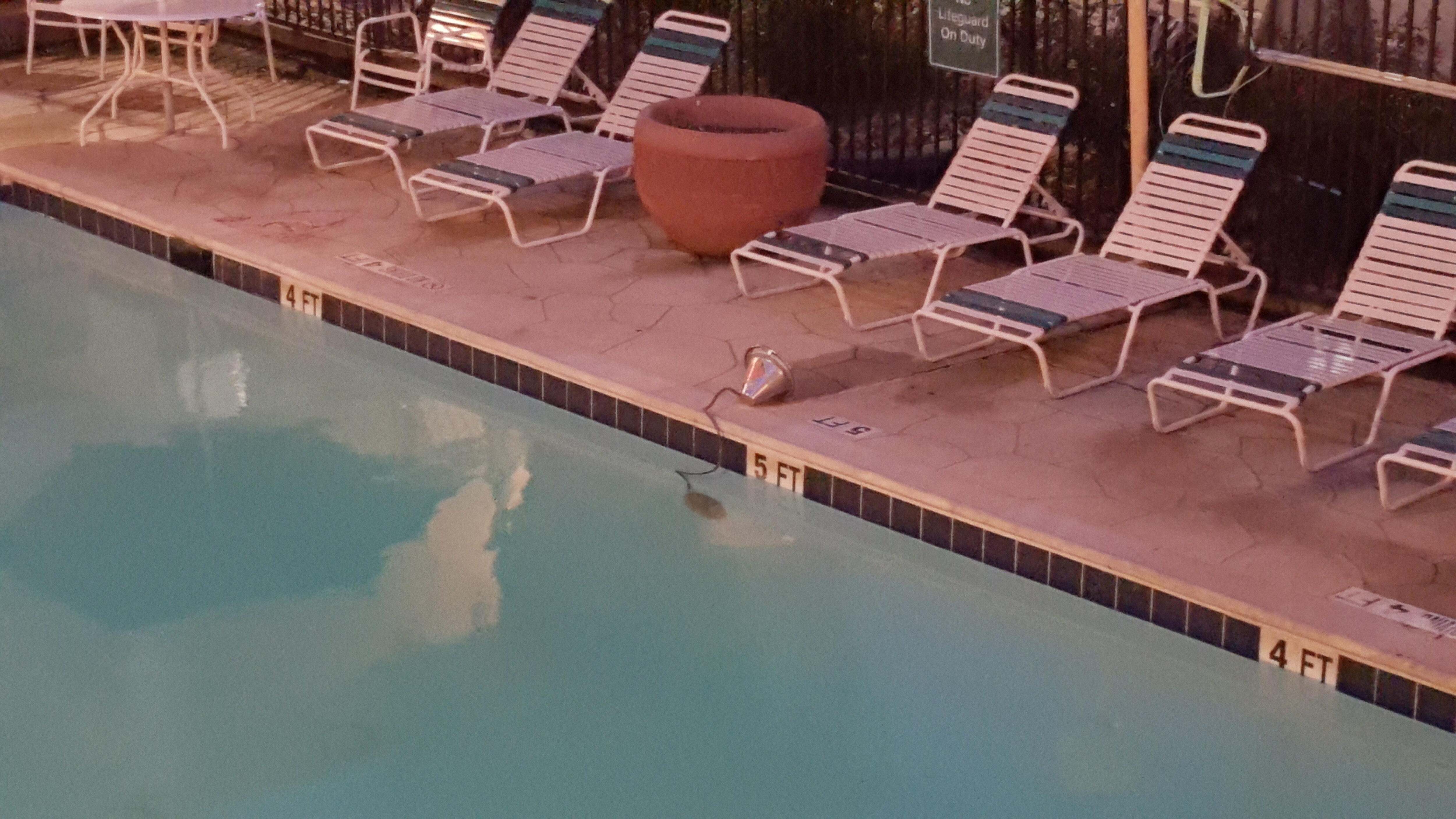 Light after guest removed it from pool