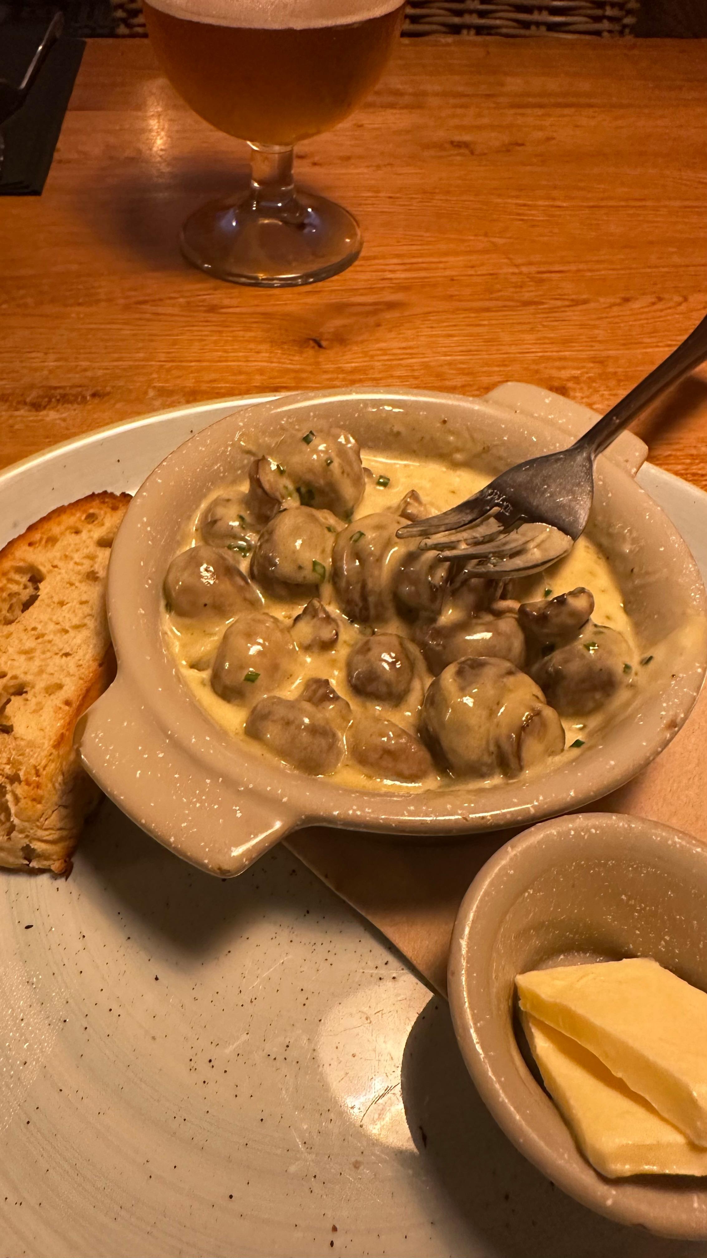 Stilton Garlic Mushrooms 