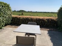 Private terrace with coastal view