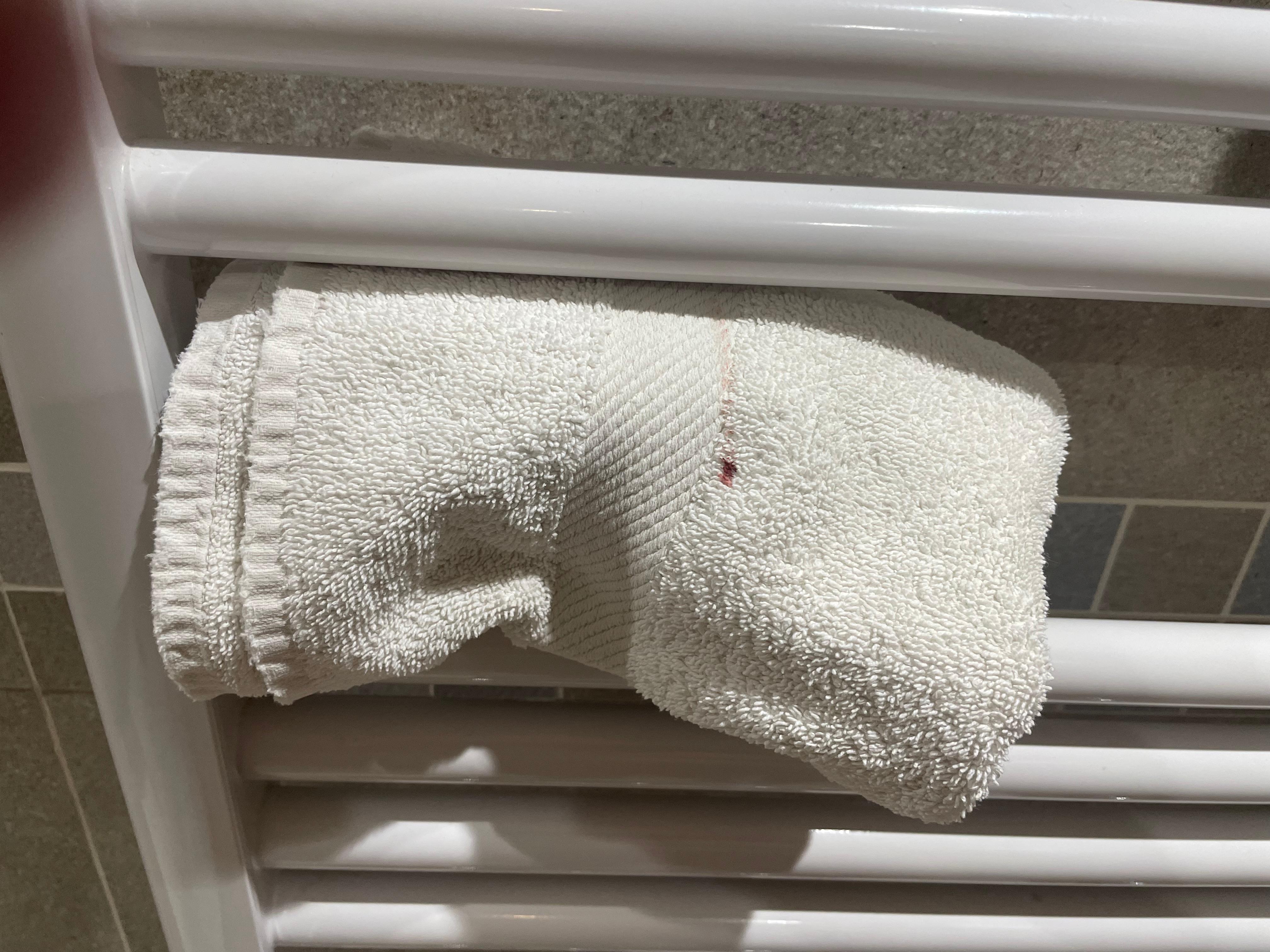 Blood stained towel