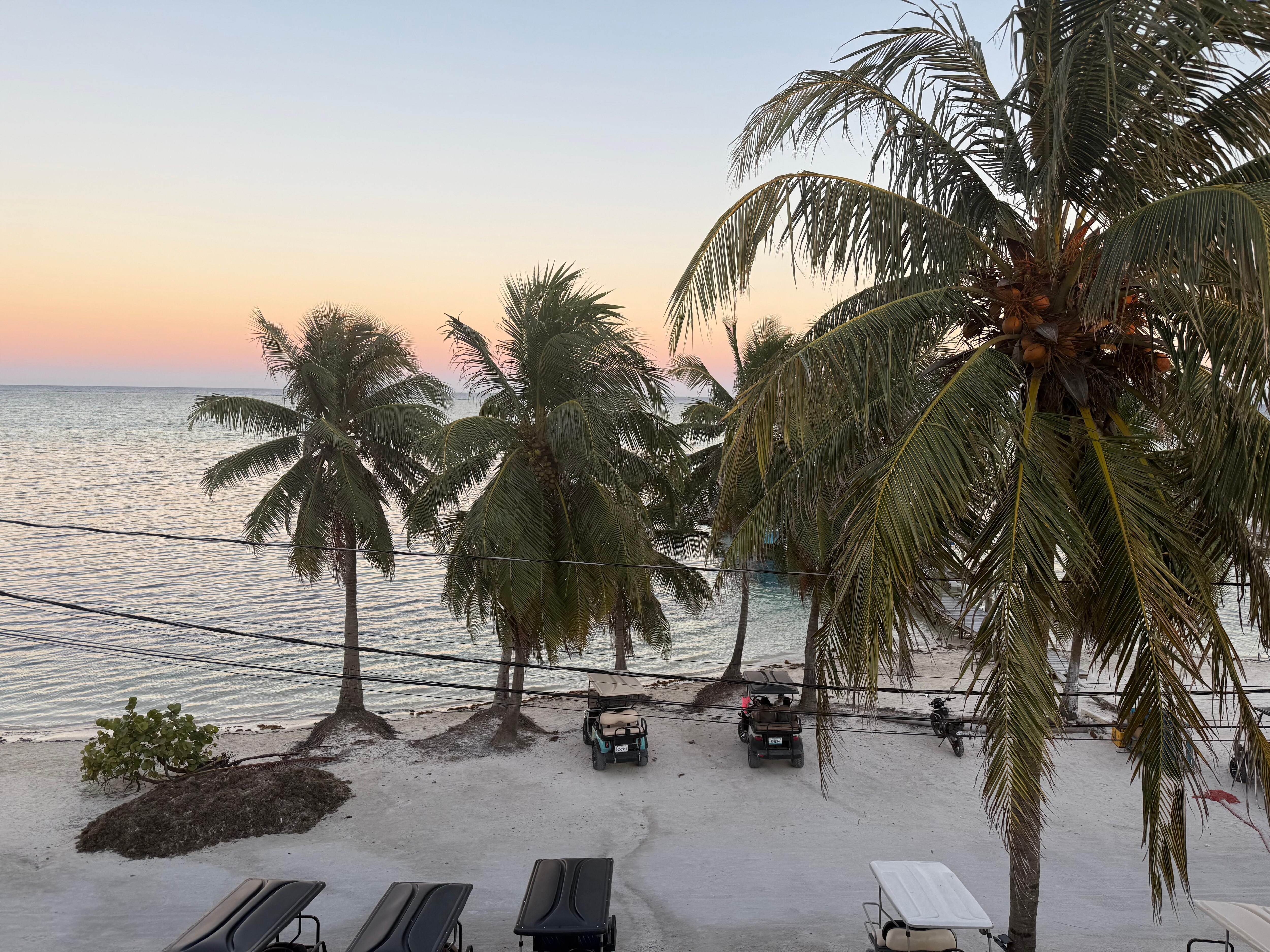 Sunrise from the balcony (top floor)