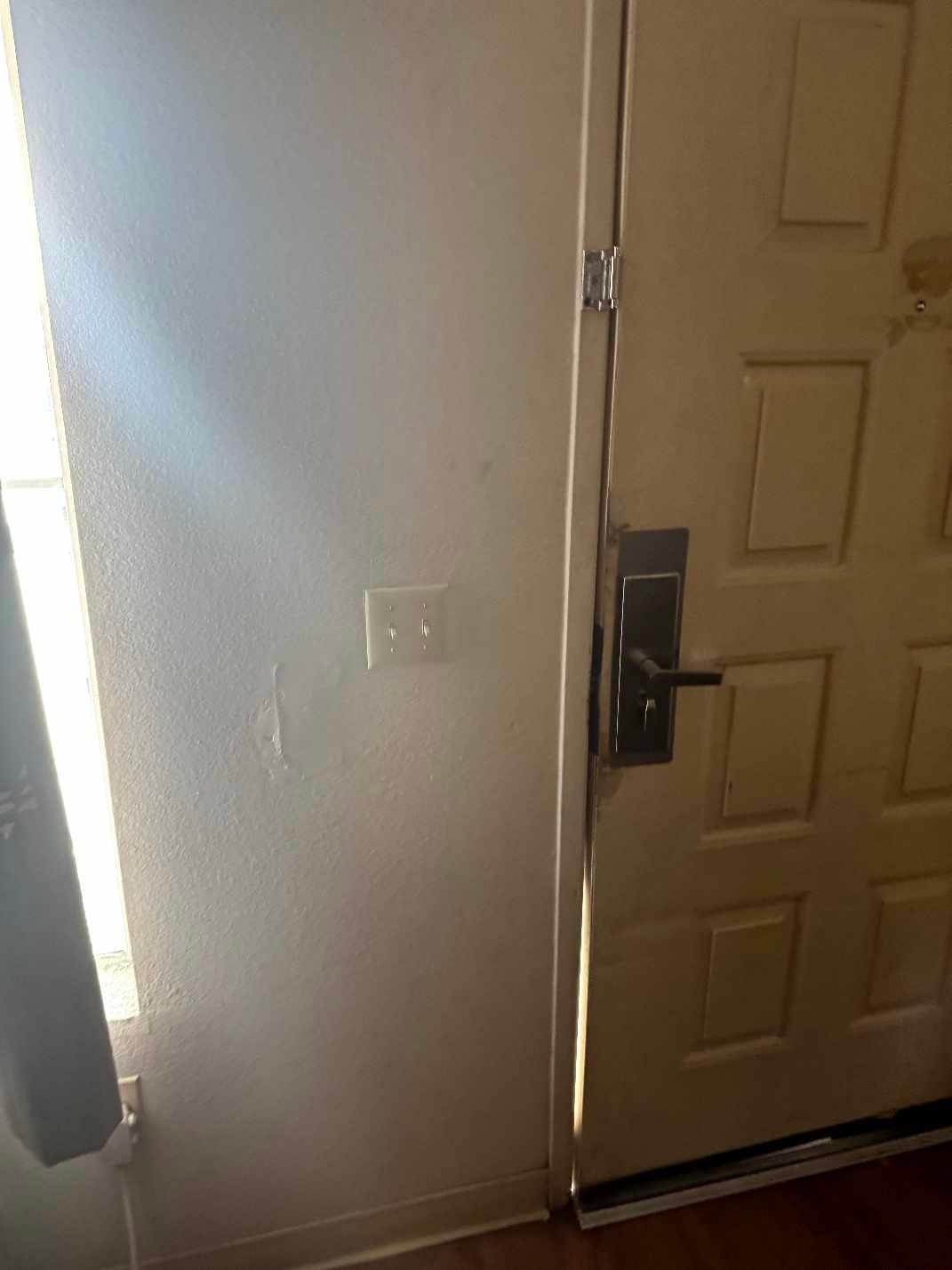 Door did not close all the way.