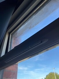 Window 7-8 ft high impossible to reach, after managing to knocked partially closed