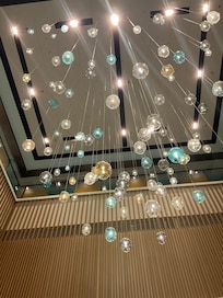Hanging lights at e waiting area