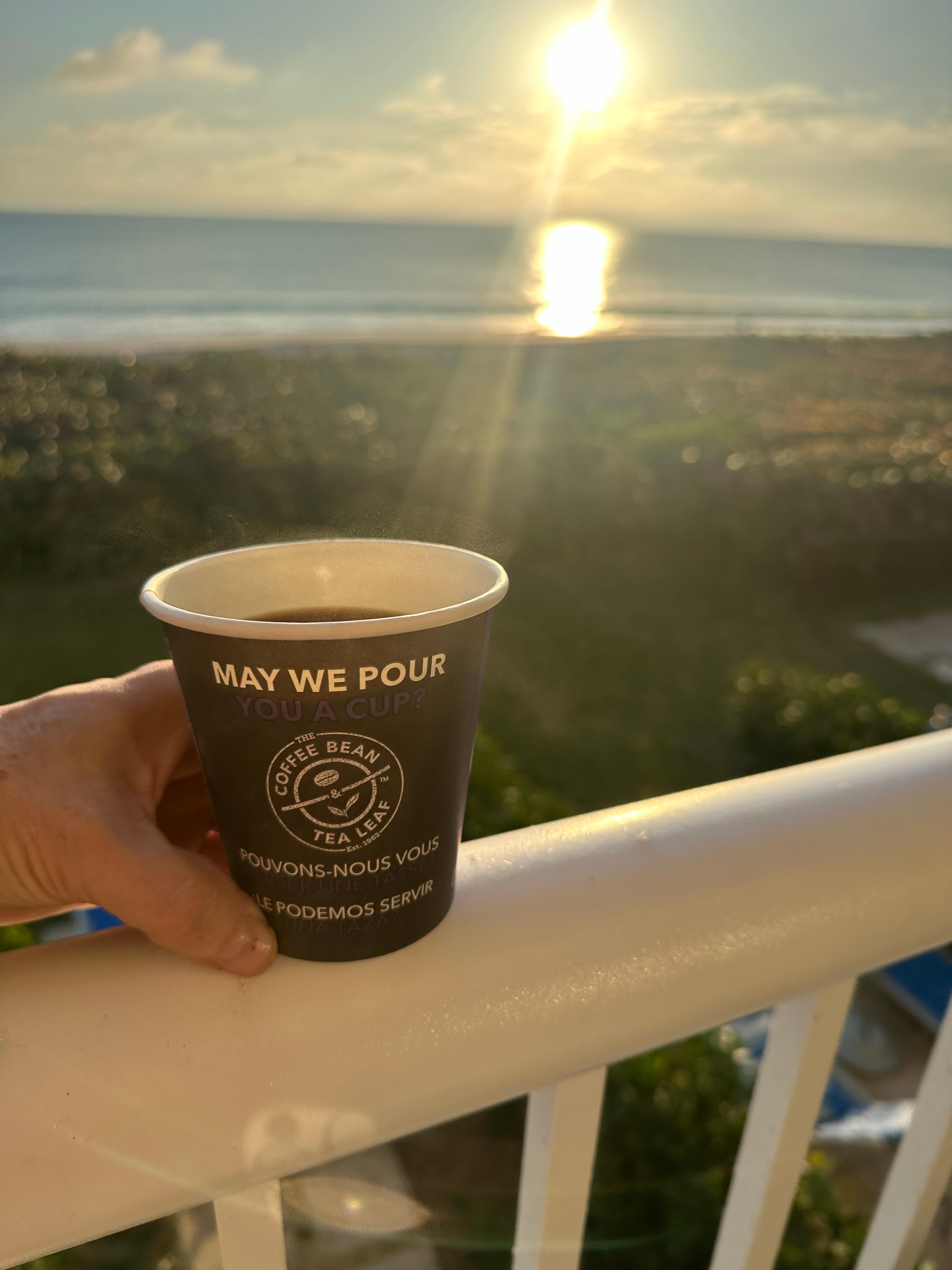 Sunrise on the balcony 