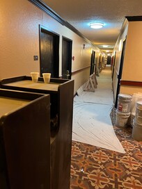 Entire hall blocked by construction