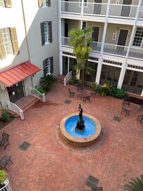 The atrium of the St. James hotel