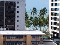 Vista da sacada do apartamento.