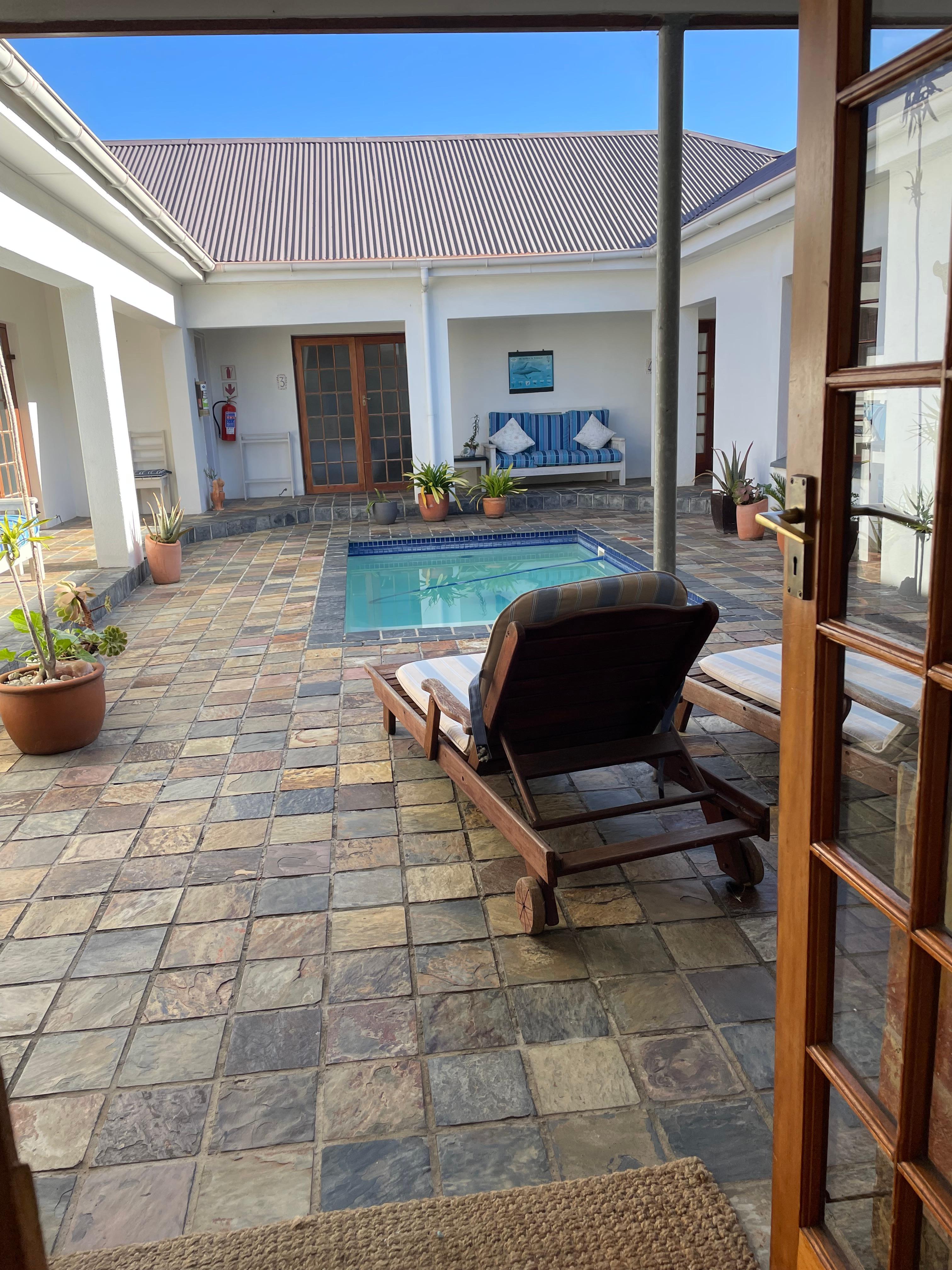 The pool courtyard