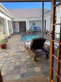 The pool courtyard